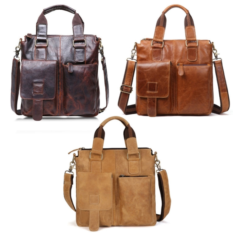 B259 Men Retro Business Handbag Shoulder Messenger Bag, Size: 30x31x8cm