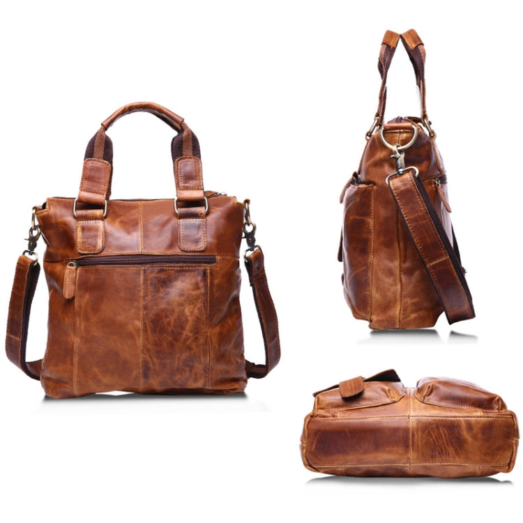 B259 Men Retro Business Handbag Shoulder Messenger Bag, Size: 30x31x8cm