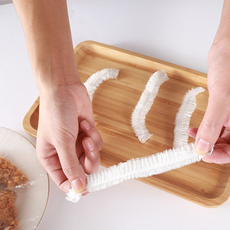 5 Packs Disposable Plastic Wrap With Elastic Mouth Vegetable Cover PE Cling Film, Specification: 100PCS/Pack