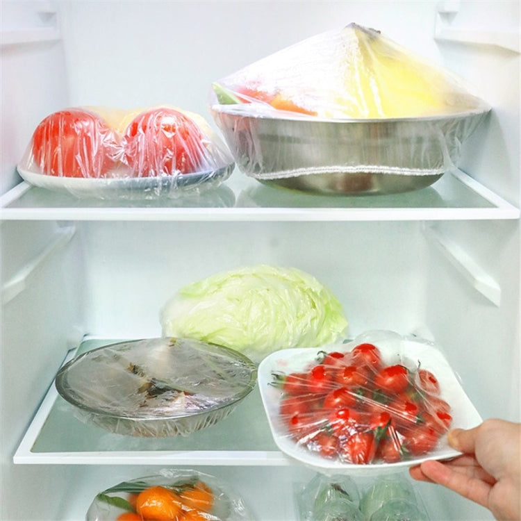5 Packs Disposable Plastic Wrap With Elastic Mouth Vegetable Cover PE Cling Film, Specification: 100PCS/Pack
