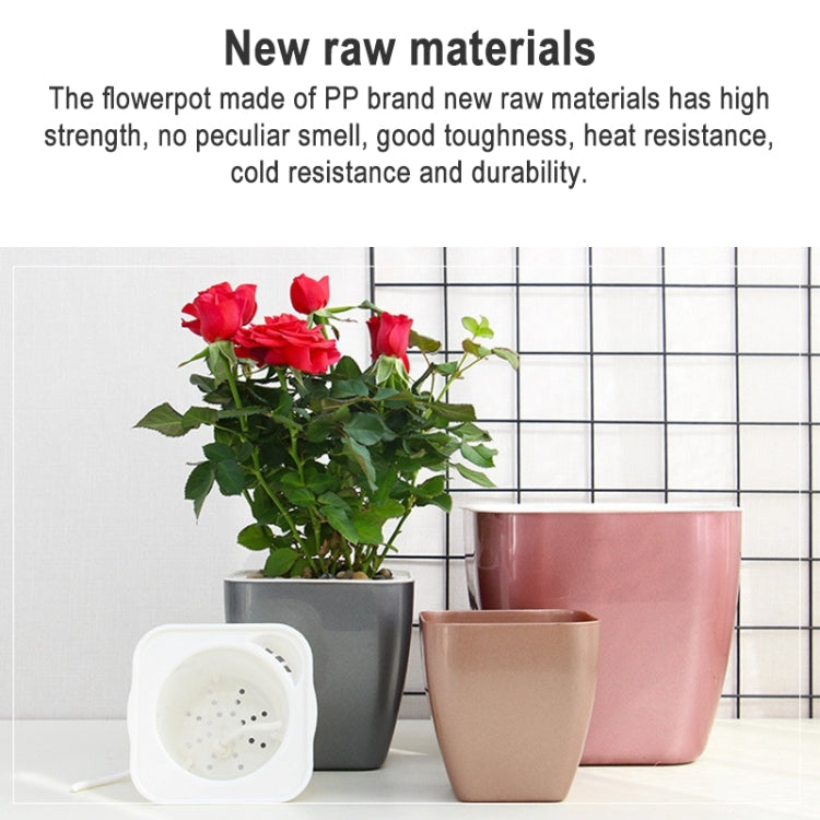 3 PCS Imitation Metal Colorful Water Storage Plastic Flowerpot, Size: G103 Extra Small