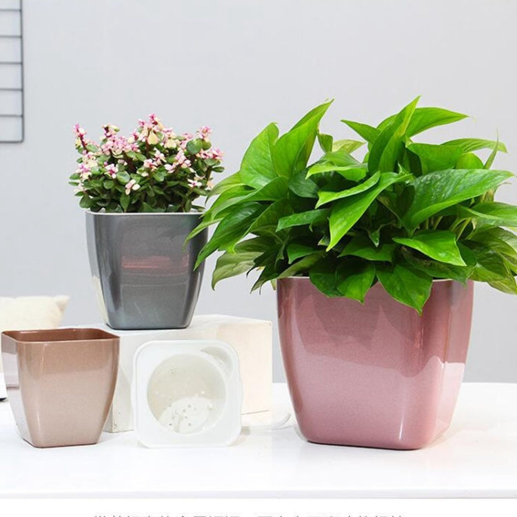 3 PCS Imitation Metal Colorful Water Storage Plastic Flowerpot, Size: G109 Medium Pot