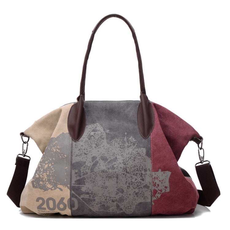 K1219 Large-Capacity Graffiti Canvas Bag Printing Single-Shoulder Messenger Bag