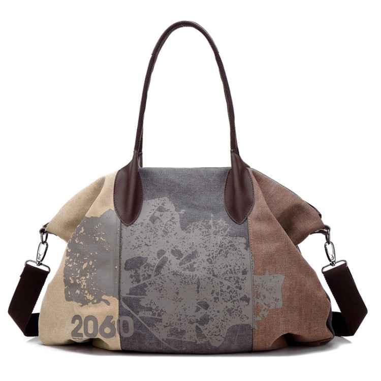 K1219 Large-Capacity Graffiti Canvas Bag Printing Single-Shoulder Messenger Bag