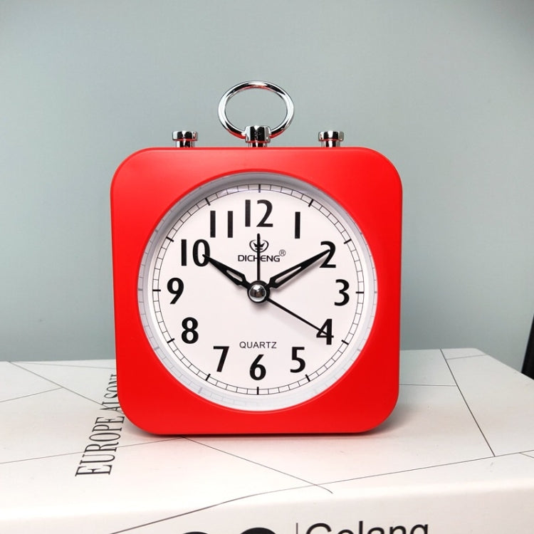 2 PCS Lazy Silent Small Alarm Clock Office Home Desktop Clock