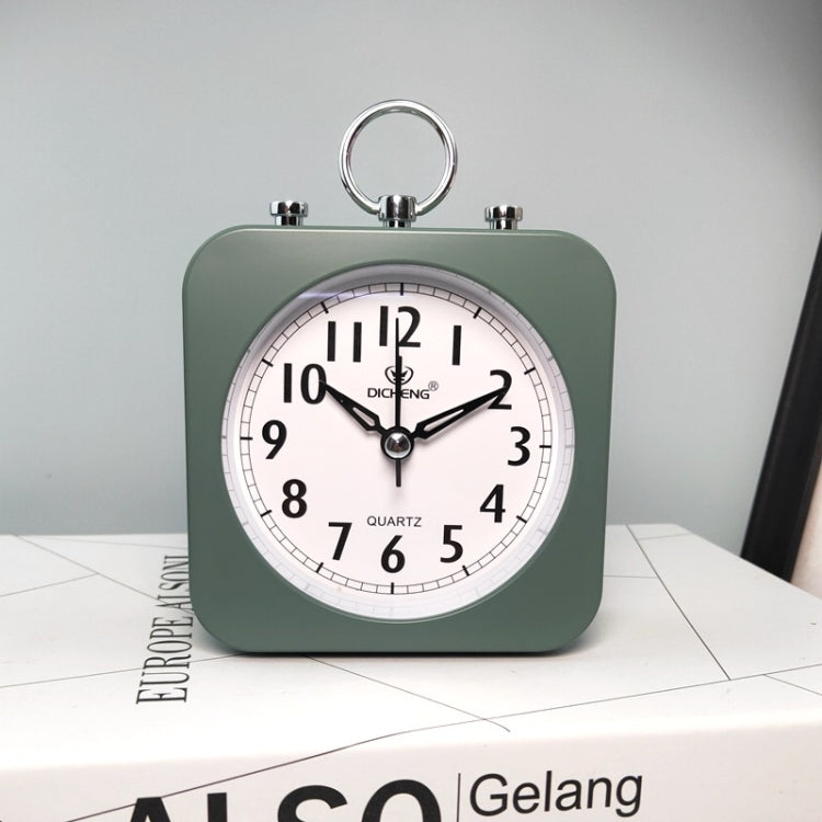 2 PCS Lazy Silent Small Alarm Clock Office Home Desktop Clock