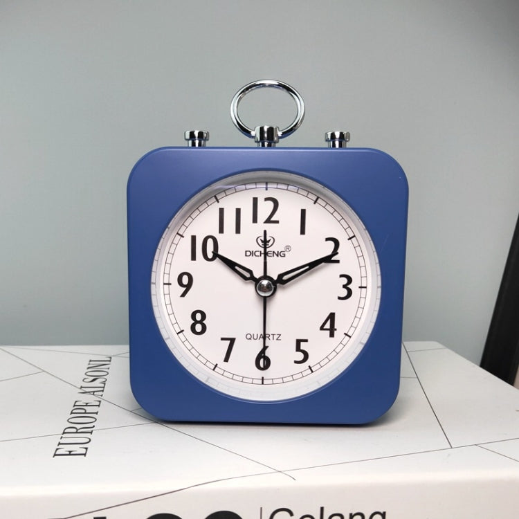 2 PCS Lazy Silent Small Alarm Clock Office Home Desktop Clock