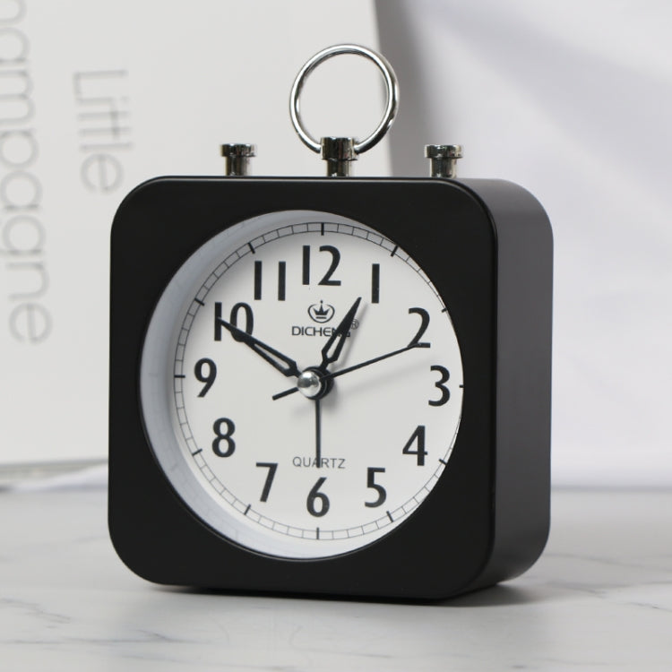 2 PCS Lazy Silent Small Alarm Clock Office Home Desktop Clock