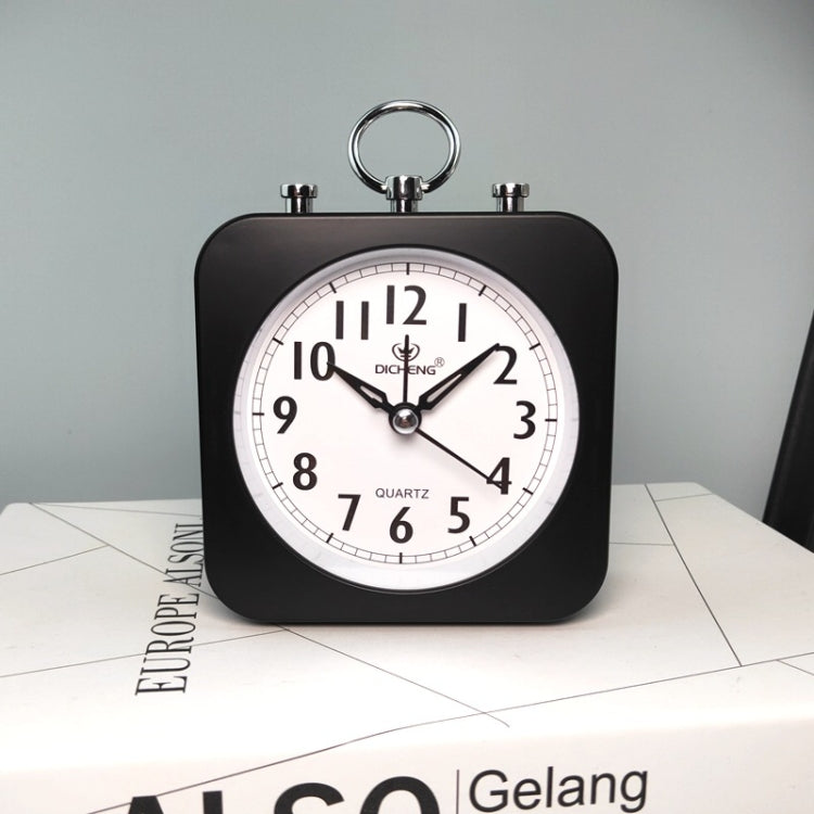 2 PCS Lazy Silent Small Alarm Clock Office Home Desktop Clock
