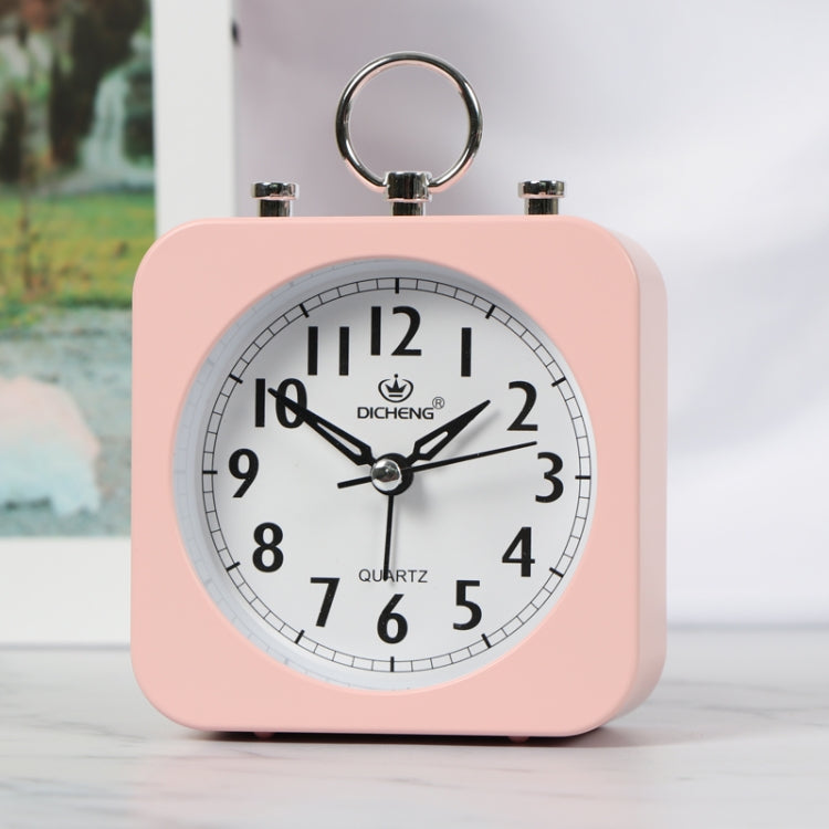 2 PCS Lazy Silent Small Alarm Clock Office Home Desktop Clock