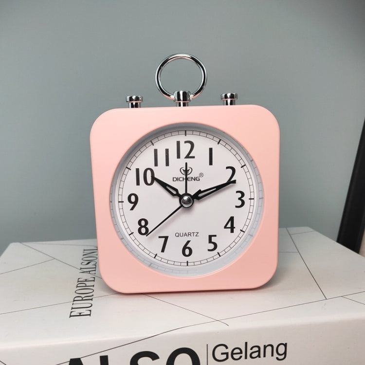 2 PCS Lazy Silent Small Alarm Clock Office Home Desktop Clock