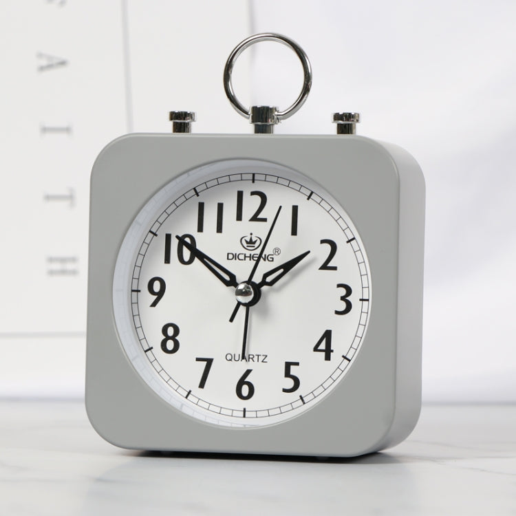2 PCS Lazy Silent Small Alarm Clock Office Home Desktop Clock