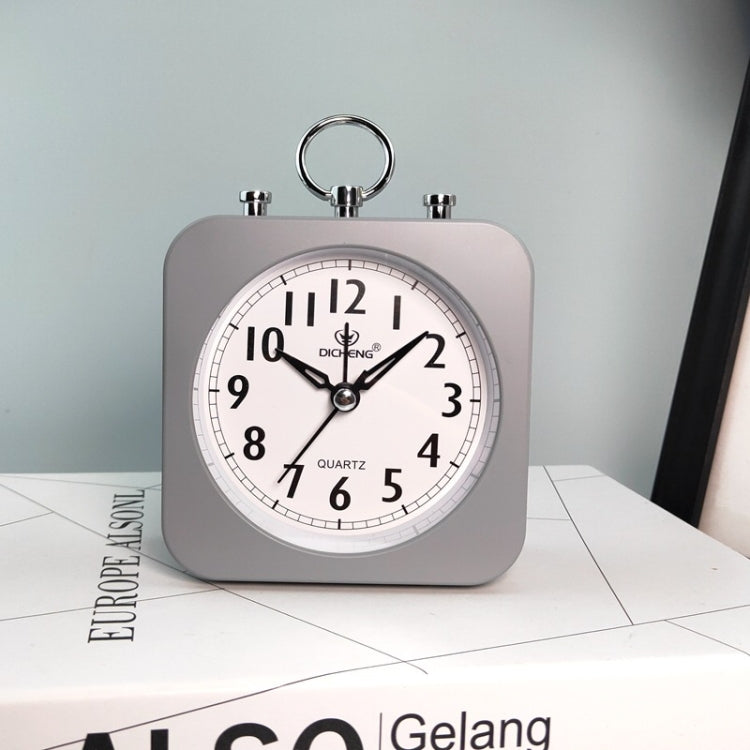2 PCS Lazy Silent Small Alarm Clock Office Home Desktop Clock