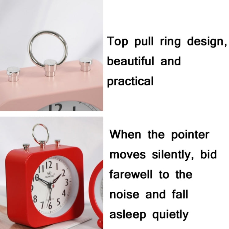 2 PCS Lazy Silent Small Alarm Clock Office Home Desktop Clock