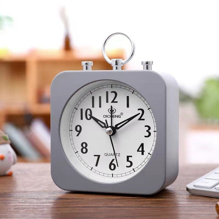 2 PCS Lazy Silent Small Alarm Clock Office Home Desktop Clock