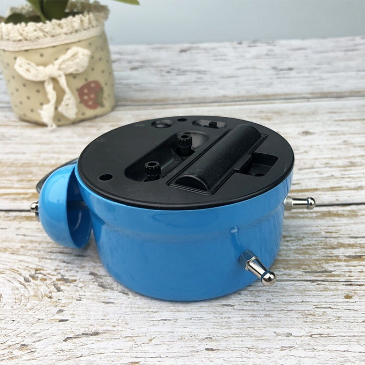 2 PCS 3 Inch Metal Bell Alarm Clock With Night Light Student Bedside Fashion Clock