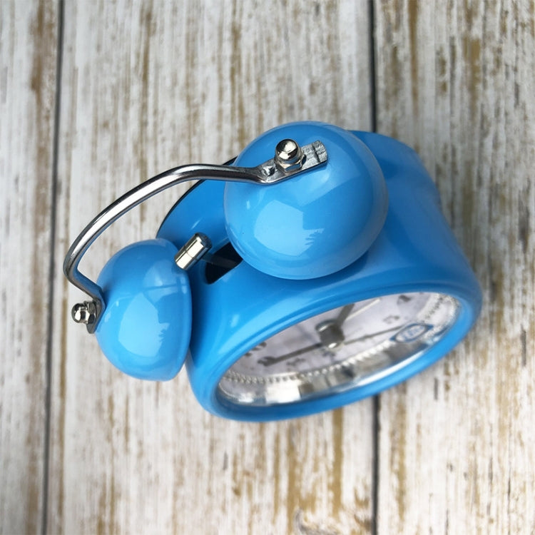 2 PCS 3 Inch Metal Bell Alarm Clock With Night Light Student Bedside Fashion Clock