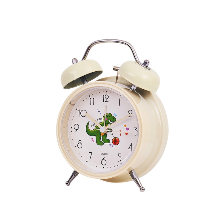 Student Cute Style Bell Alarm Clock Bedside Mute Clock With Light Specificationï¼š Y33 3 Inch (Beige)