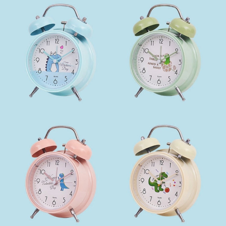 Student Cute Style Bell Alarm Clock Bedside Mute Clock With Light Specificationï¼š Y33 3 Inch (Beige)