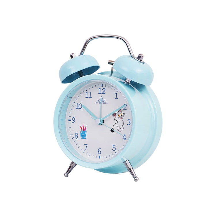 Student Cute Style Bell Alarm Clock Bedside Mute Clock With Light Specificationï¼š Y34 3 Inch (Blue)