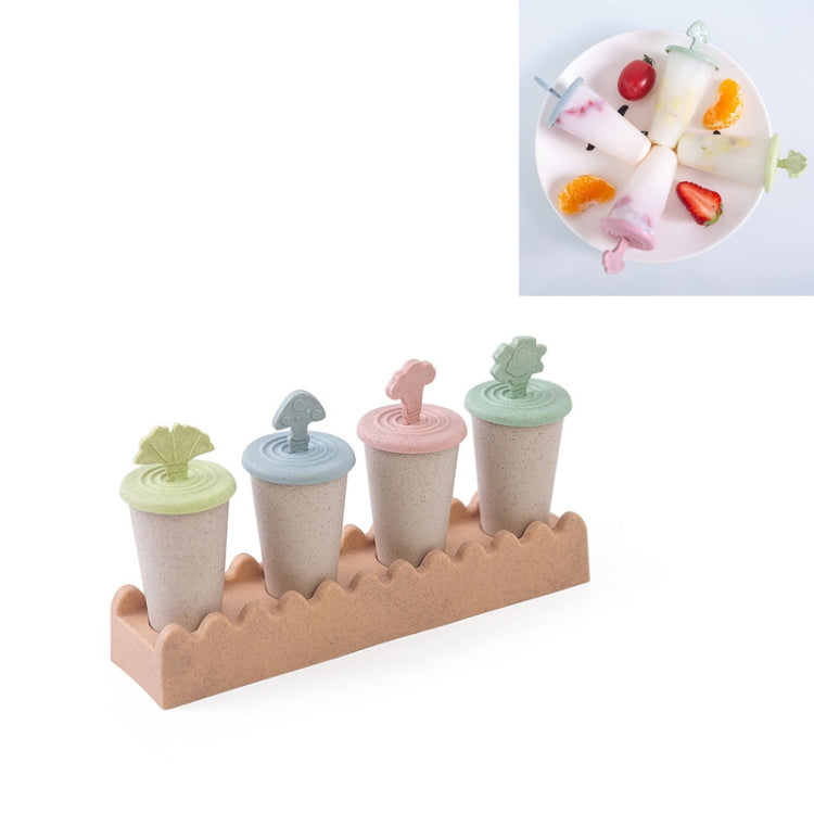 Creative Plant Shape Wheat Straw Cute Home Cold Drink Popsicle Ice Cream Mould