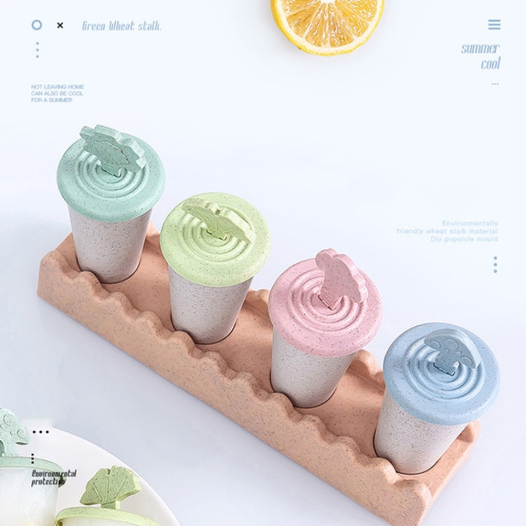 Creative Plant Shape Wheat Straw Cute Home Cold Drink Popsicle Ice Cream Mould