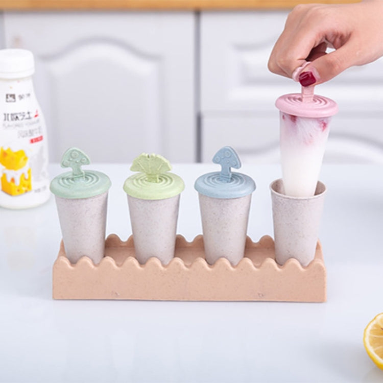 Creative Plant Shape Wheat Straw Cute Home Cold Drink Popsicle Ice Cream Mould