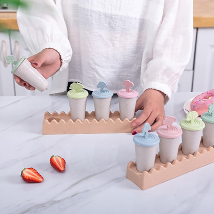 Creative Plant Shape Wheat Straw Cute Home Cold Drink Popsicle Ice Cream Mould