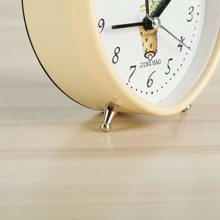 3.5 Inch Student Heart-Shaped Metal Bell Alarm Clock(Red)