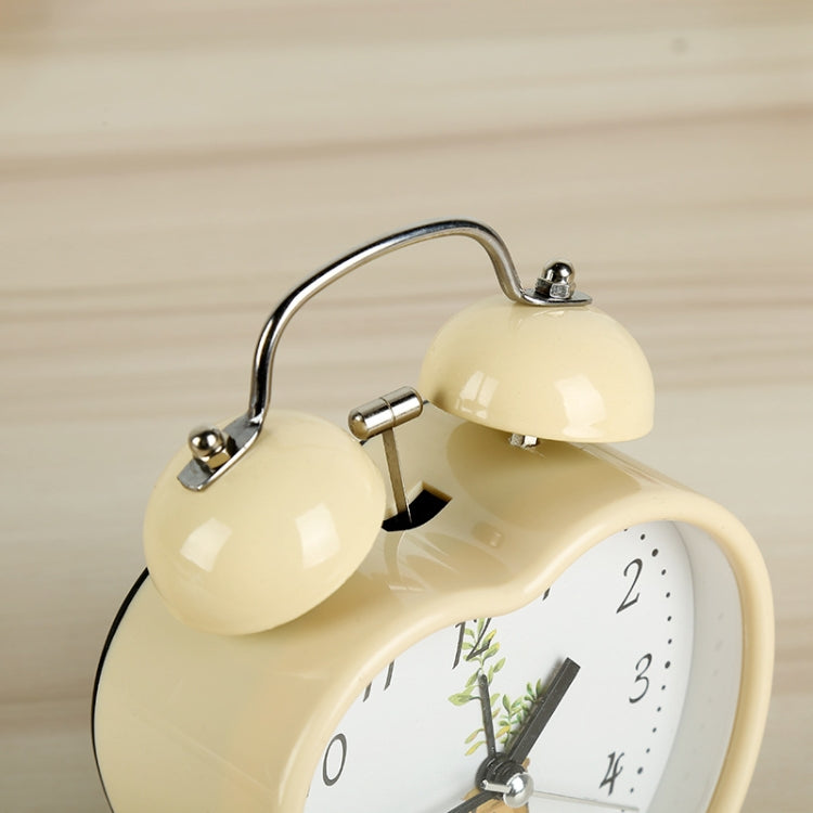 3.5 Inch Student Heart-Shaped Metal Bell Alarm Clock(Red)