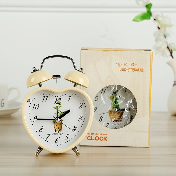 Children Cute Alarm Clock Students Bedside Metal Bell Clock