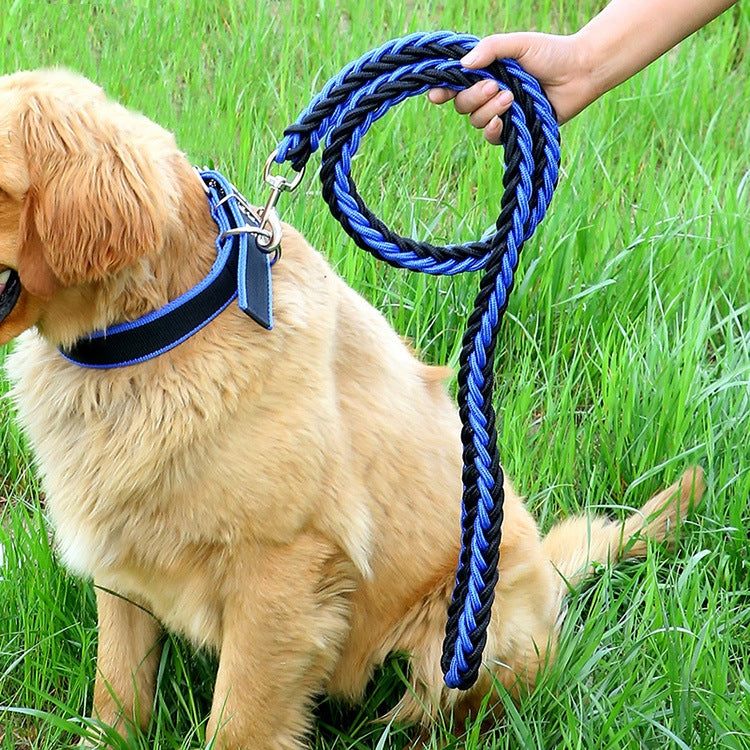 Dog Leash Braided Belt Pet Explosion-Proof Leash, Size: L