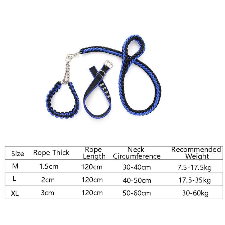 Dog Leash Braided Belt Pet Explosion-Proof Leash, Size: L