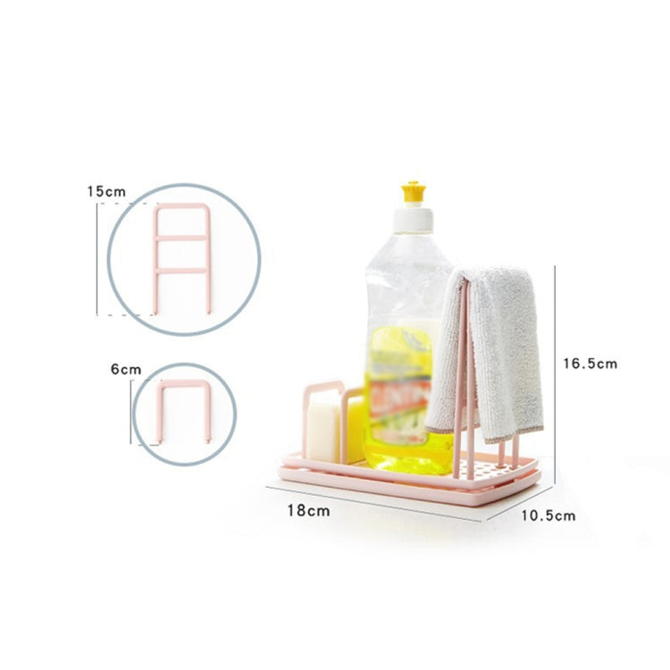 3 PCS TM18011 Dishcloth Sponge Storage Rack Kitchen Rag Drain Rack