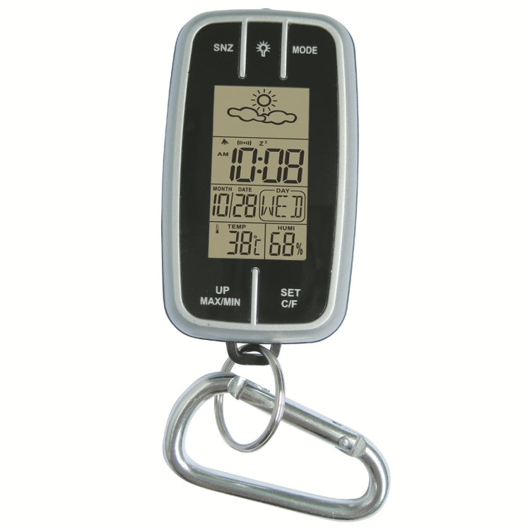 Mini Weather Station Thermometer And Hygrometer With Flashlight & Compass Function