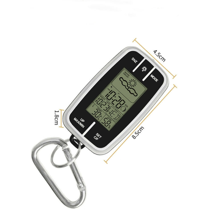 Mini Weather Station Thermometer And Hygrometer With Flashlight & Compass Function