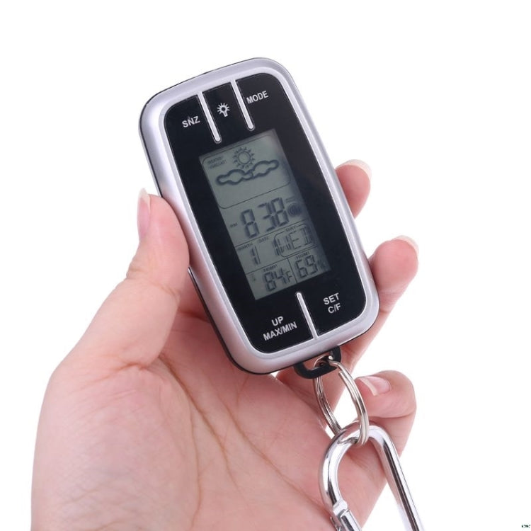 Mini Weather Station Thermometer And Hygrometer With Flashlight & Compass Function