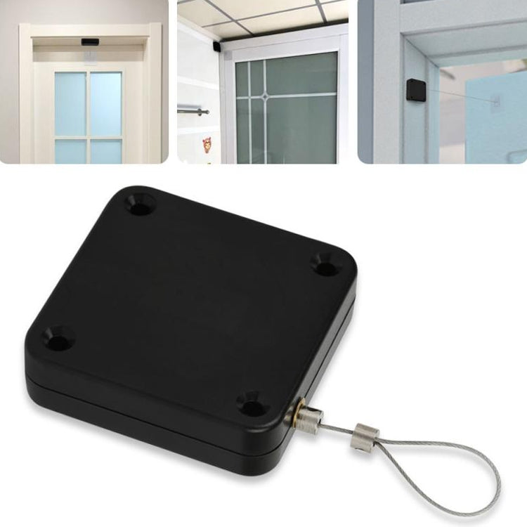2 PCS P093 Automatic Doorkeeper Telescher Door Closer Sliding Door Anti-Theft Box, Specification: 3rd Generations Black All Glue 500g 1.2m