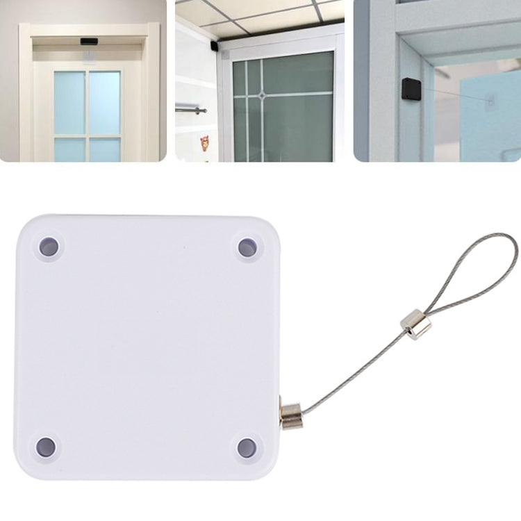 2 PCS P093 Automatic Doorkeeper Telescher Door Closer Sliding Door Anti-Theft Box, Specification: 3rd Generations White All Glue 1200g 1.2m