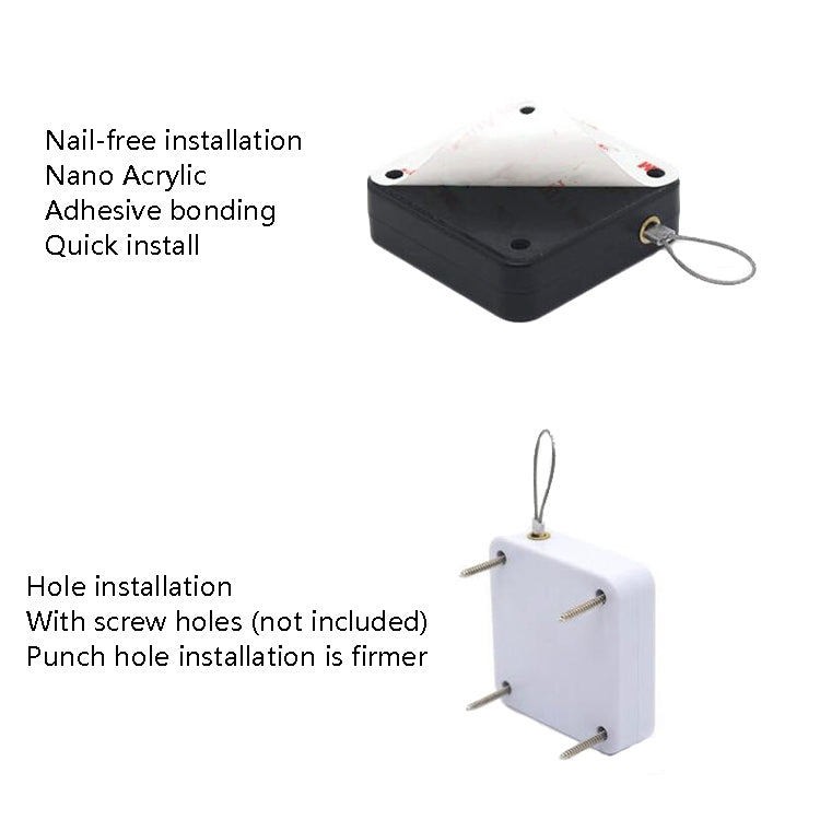2 PCS P093 Automatic Doorkeeper Telescher Door Closer Sliding Door Anti-Theft Box, Specification: 3rd Generations White All Glue 1200g 1.2m