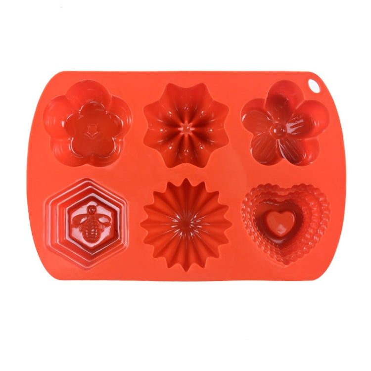 3 PCS 6 In 1 Microwave Heating Silicone Chocolate Mold Flower Bee Shape Baby Food Supplement Mold