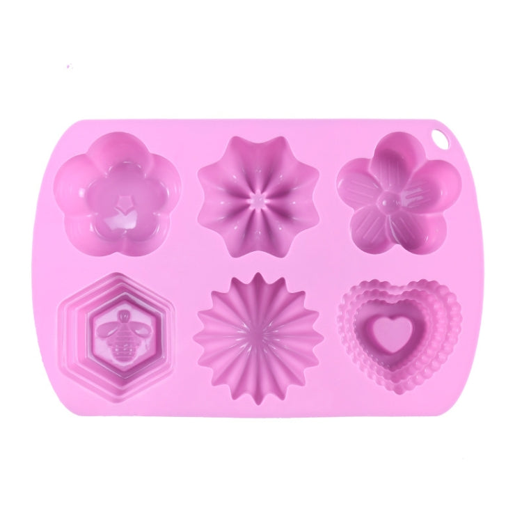 3 PCS 6 In 1 Microwave Heating Silicone Chocolate Mold Flower Bee Shape Baby Food Supplement Mold