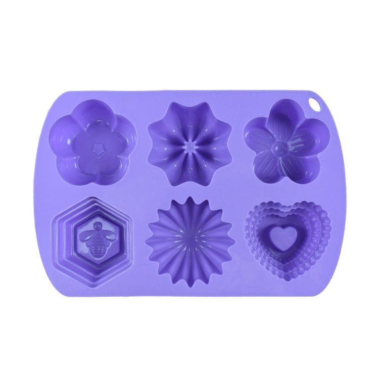 3 PCS 6 In 1 Microwave Heating Silicone Chocolate Mold Flower Bee Shape Baby Food Supplement Mold