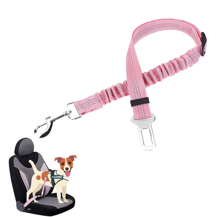 4 PCS Pet Car Seat Belt Telescopic Reflective Safety Rope