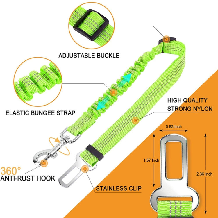 4 PCS Pet Car Seat Belt Telescopic Reflective Safety Rope