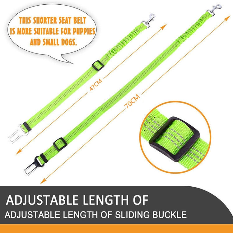 4 PCS Pet Car Seat Belt Telescopic Reflective Safety Rope