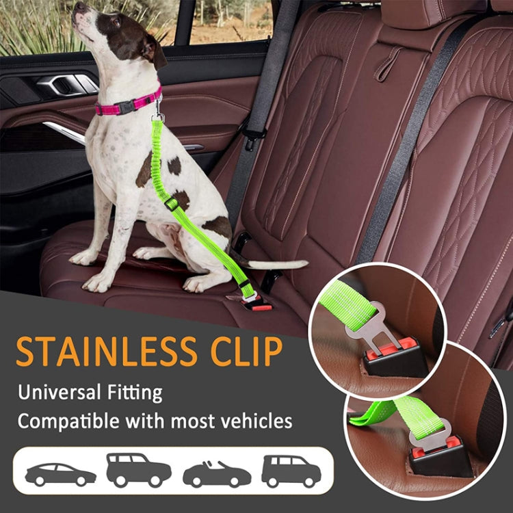 4 PCS Pet Car Seat Belt Telescopic Reflective Safety Rope