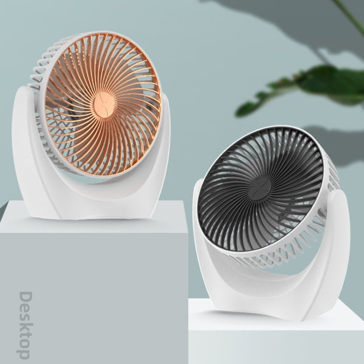 USB Desktop Fan Mini Home Dormitory Portable Fan, Colour: U Type (Black)