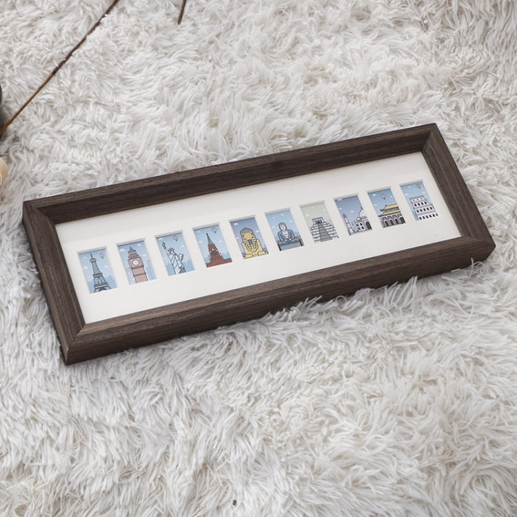 Baby Registration Photo Set-Up Solid Wood Photo Frame Infant Anniversary Frame, Inner frame size: 2 Inch 10 Sheets