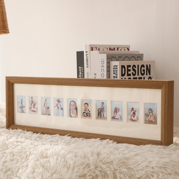 Baby Registration Photo Set-Up Solid Wood Photo Frame Infant Anniversary Frame, Inner frame size: 2 Inch 10 Sheets